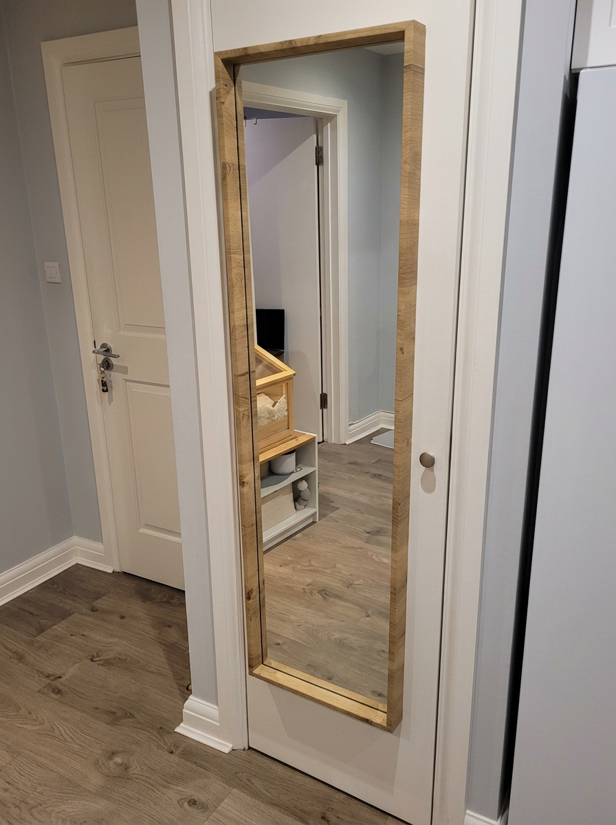 Mirror frame — black wrap — after